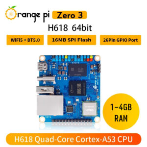 Orange Pi Zero3 Cortex-A53 1.5GHz 1-4GB LPDDR4 WiFi 5+Bluetooth 5.0 Gigabit LAN