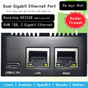 Jirou RK1(R2S) RK3328 Dual Gigabit Ethernet Travel Router